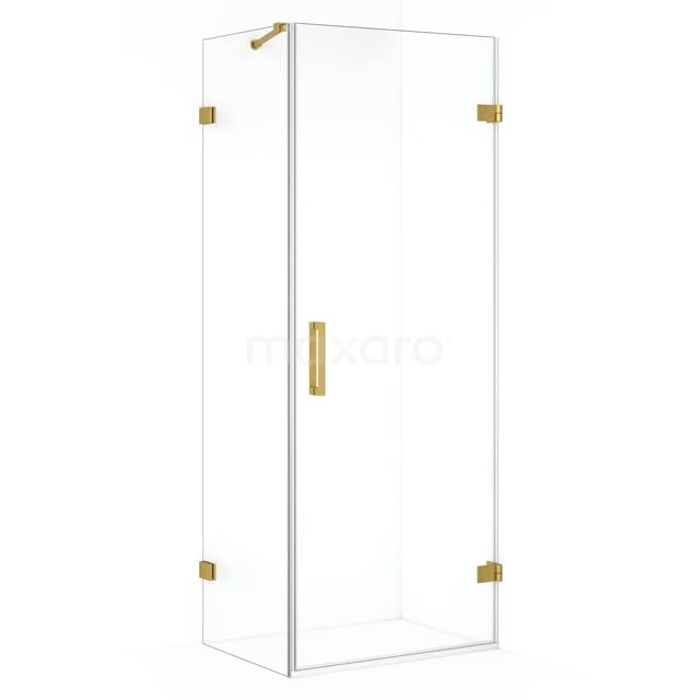 Diamond Douchecabine | 70x60 cm Goud Helder glas Draaideur Rechthoek CDA220706220GG