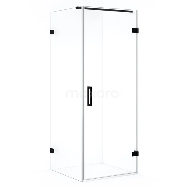 Diamond Shower enclosure | 70x70 cm Matte black Clear glass Pivot door Square CDA220707120MB