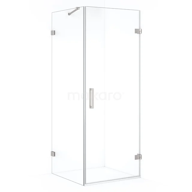 Duschkabine Diamond CDA220708220BR Glasene Eck-Duschkabine mit klaren transparenten Wänden, minimalistischem Design und metallischen Scharnieren, ideal für moderne Bäder.