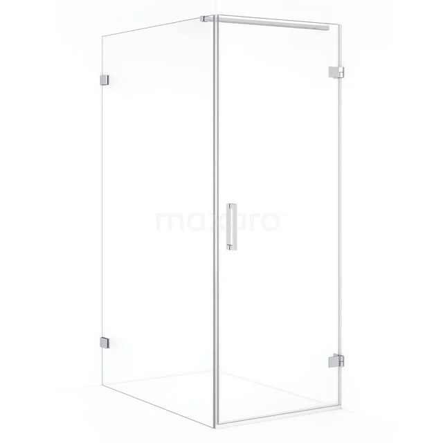 Diamond Shower enclosure | 110x70 cm Chrome Clear glass Pivot door Rectangle CDA220711120C