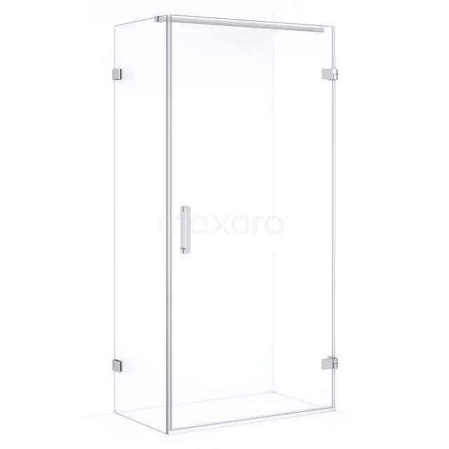 Diamond Shower enclosure | 90x50 cm Chrome Clear glass Pivot door Rectangle CDA220905120C