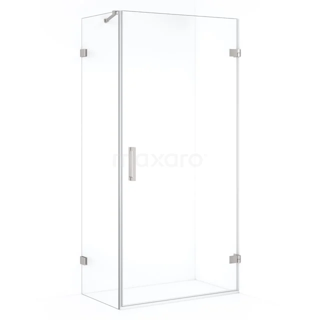 Diamond Shower enclosure | 90x60 cm Stainless steel Clear glass Pivot door Rectangle CDA220906220BR