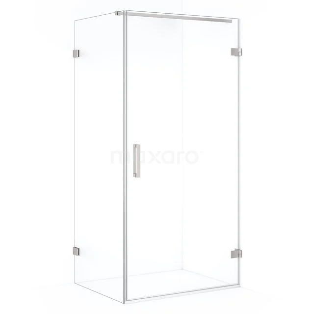 Diamond Shower enclosure | 90x80 cm Stainless steel Clear glass Pivot door Rectangle CDA220908120BR