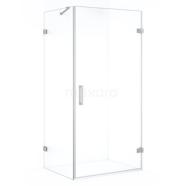 Diamond Duschkabine | 90x80 cm Edelstahl Drehtür Rechteck CDA220908220BR Glas Duschkabine mit Eckinstieg, straff rechteckiges Design, transparentes Glas und Chromakzente, ideal für moderne Bäder.