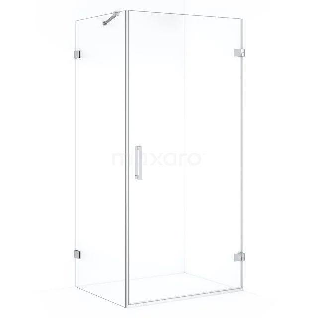 Diamond Shower enclosure | 90x80 cm Chrome Clear glass Pivot door Rectangle CDA220908220C
