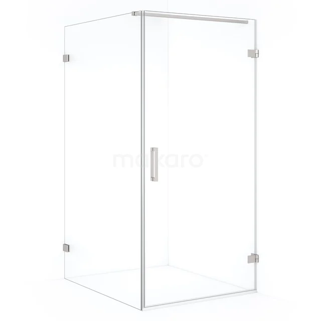 Diamond Douchecabine | 110x100 cm Rvs Helder glas Draaideur Rechthoek CDA221011120BR