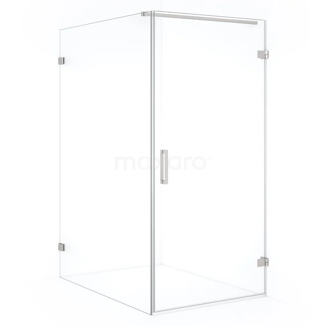 Diamond Shower enclosure | 130x90 cm Stainless steel Clear glass Pivot door Rectangle CDA220913120BR