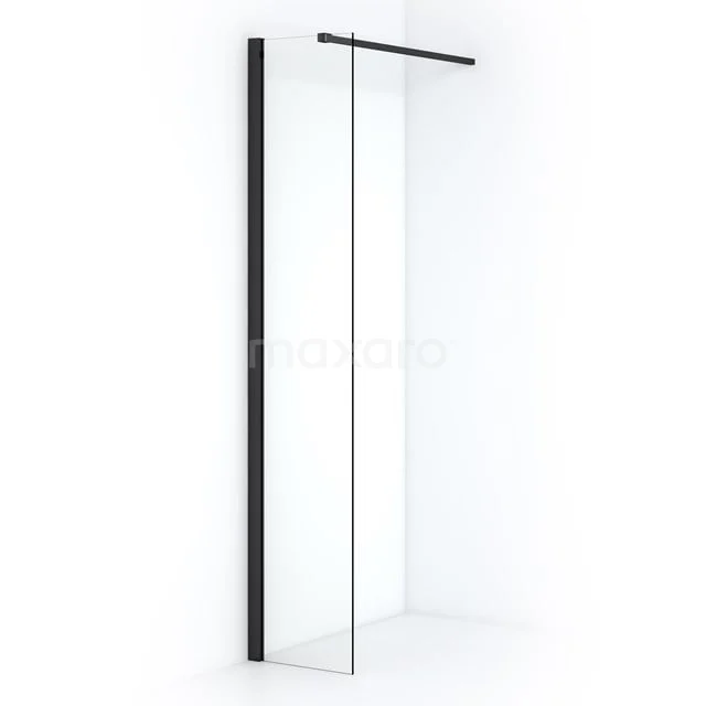 Diamond Inloopdouche | 40 cm Zwart chroom Helder glas Vaste wand IDA04110BC