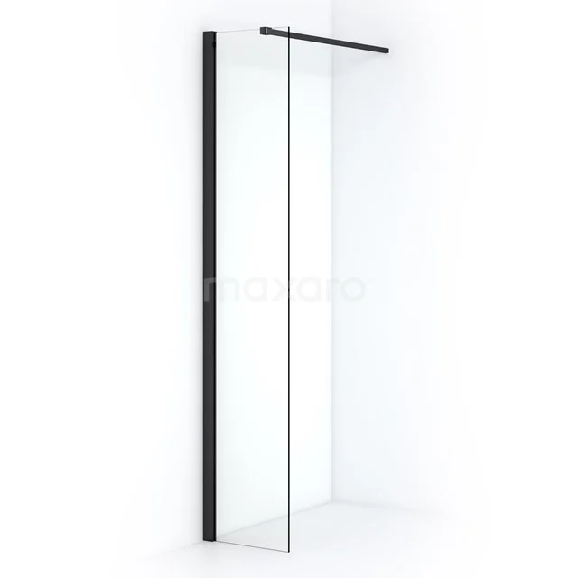 Diamond Inloopdouche | 40 cm Zwart chroom Helder glas Vaste wand IDA04110BCN