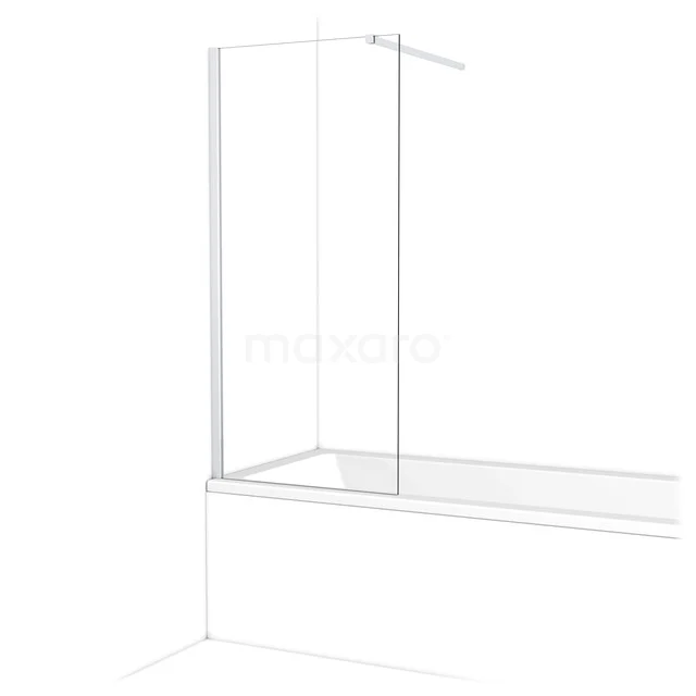 Diamant Badewannenaufsatz | 70 cm Chrom Klarglas BDA07110C Weiße Badewannenaufsatz mit Klarglas und minimalistischem Design, ideal für ein modernes Badezimmer. Hergestellt aus nachhaltigem Material.