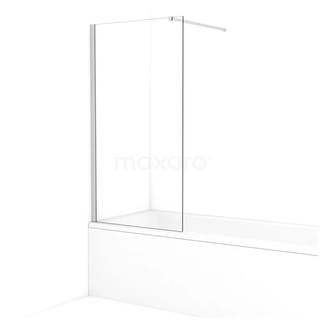 Diamond Bath screen | 80 cm Chrome Clear glass BDA08110C