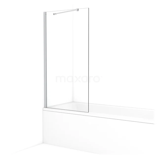 Diamond Bath screen | 80 cm Chrome Clear glass BDA08210C