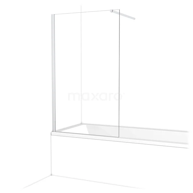 Diamant Badewannenaufsatz | 90 cm Chrom Klarglas BDA09110C Klares Glas-Badewannenaufsatz mit Aluminium-Profil, geeignet für moderne Bäder, bietet ein minimalistisches und elegantes Design.