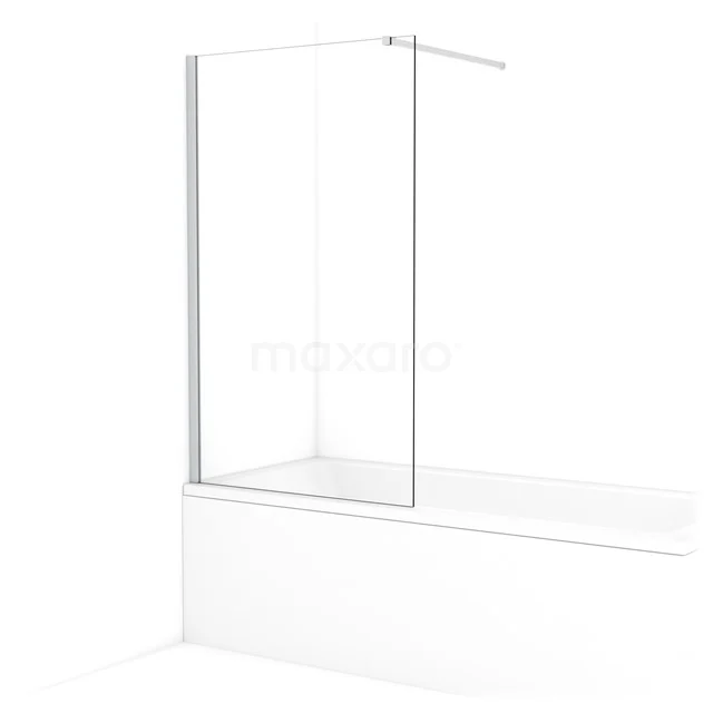 Diamond Bath screen | 85 cm Chrome Clear glass BDA085110C