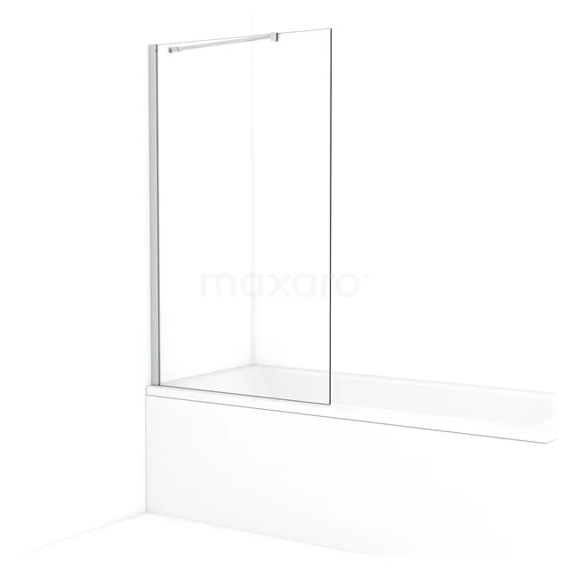 Diamond Bath screen | 85 cm Chrome Clear glass BDA085210C