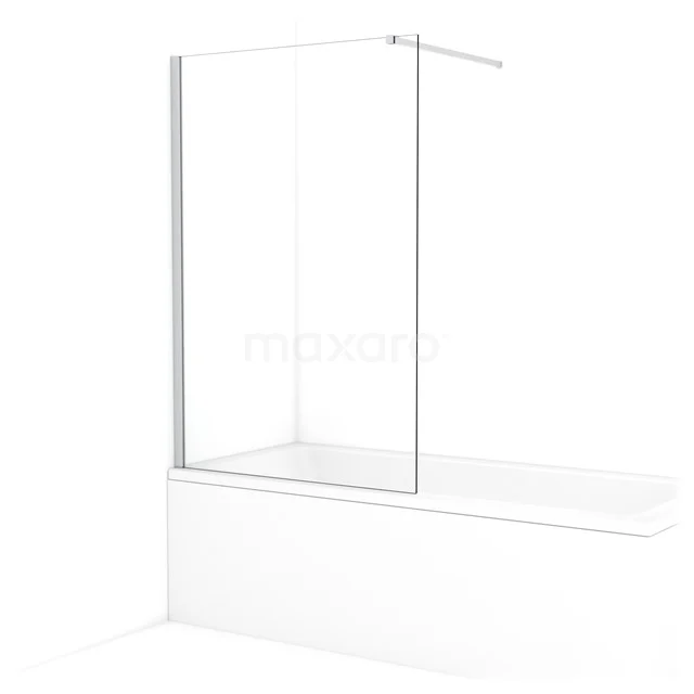 Diamond Bath screen | 100 cm Chrome Clear glass BDA10110C