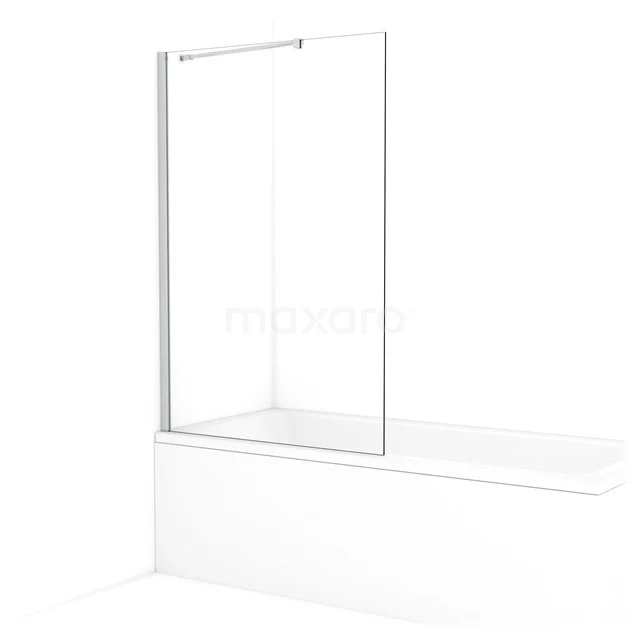 Diamond Bath screen | 100 cm Chrome Clear glass BDA10210C