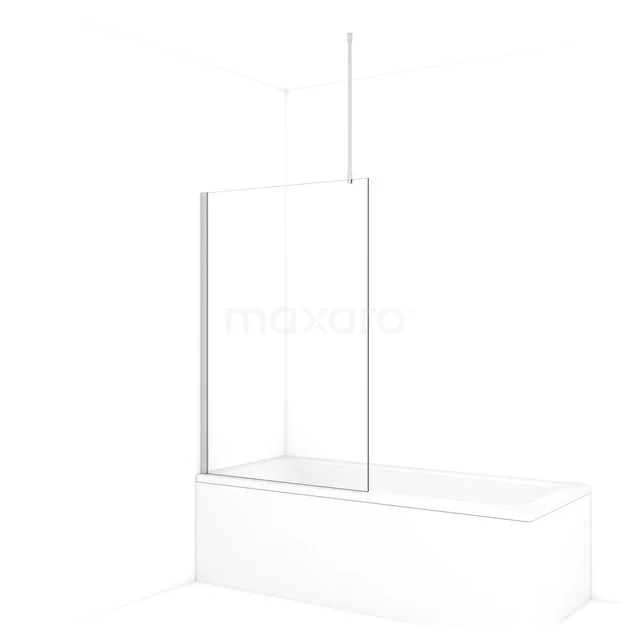 Diamond Bath screen | 100 cm Chrome Clear glass BDA10710C