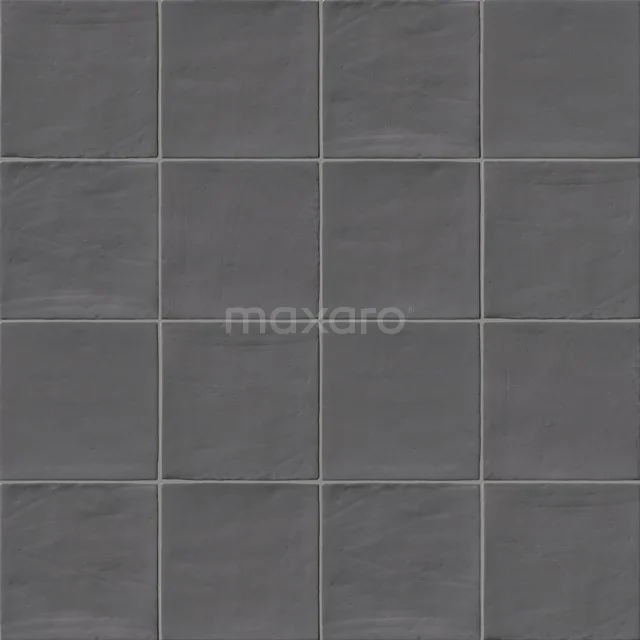 Grey ceramic bathroom tile, 15x15 cm, matt surface, durable and suitable for both floor and wall.