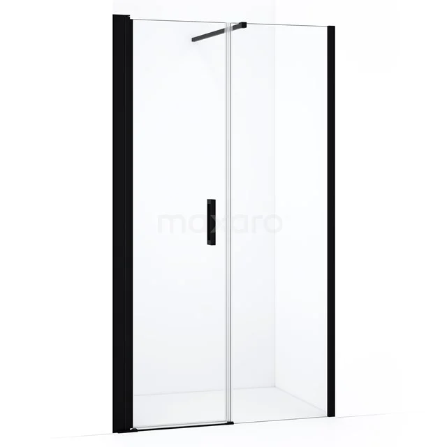 Diamond Shower door | 120 cm Matte black Clear glass Pivot door DDC107051110MBN