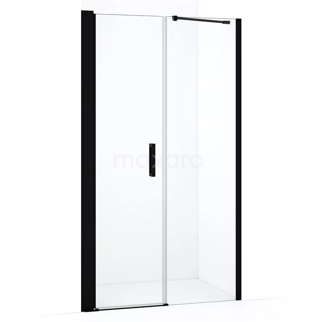Diamond Shower door | 120 cm Matte black Clear glass Pivot door DDC106061210MBN