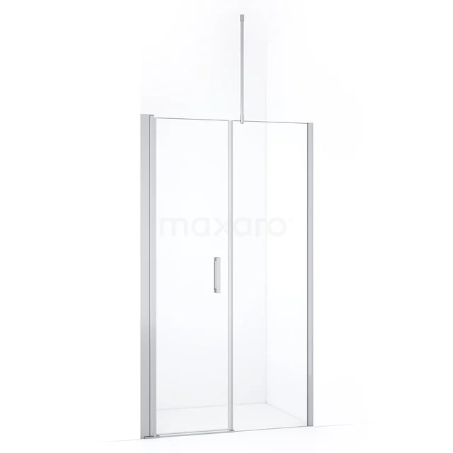 Diamond Duschtür | 110 cm Chrom Klarglas Drehtür DDC107041710CN Glas Duschwand mit Schiebetür, klares Sicherheitsglas, Aluminium Profil, ideal für moderne Bäder.