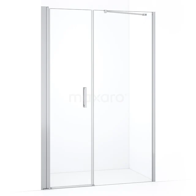 Diamond Shower door | 130 cm Chrome Clear glass Pivot door DDC106071210CN