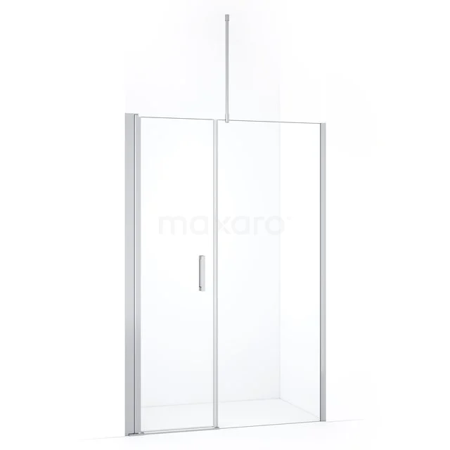 Diamond Shower door | 140 cm Chrome Clear glass Pivot door DDC106081710CN