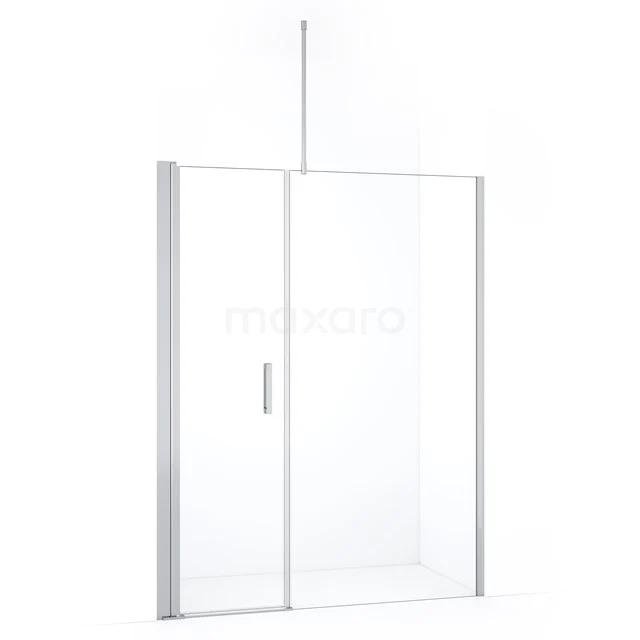 Diamond Duschtür | 160 cm Chrom Klarglas Drehtür DDC106101710CN Glas Duschwand mit Schiebetür, Klarglas und Aluminium Profil, ideal für ein modernes Badezimmer.