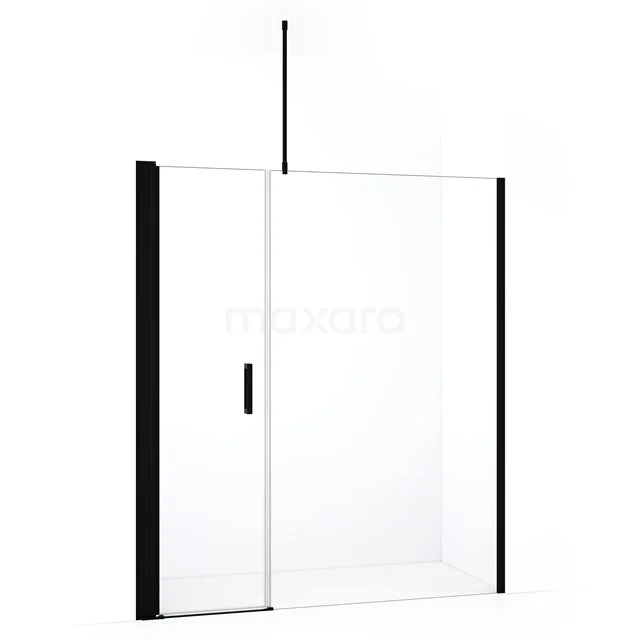 Diamond Douchedeur | 170 cm Mat zwart Helder glas Draaideur DDC106111710MBN