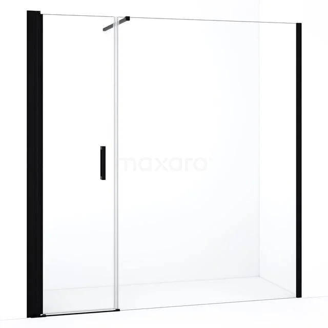 Diamond Douchedeur | 190 cm Mat zwart Helder glas Draaideur DDC106131110MBN