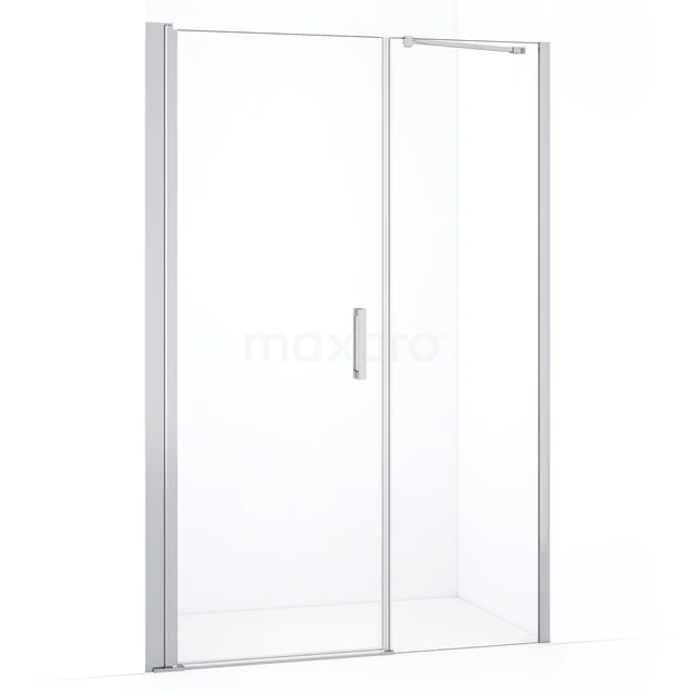 Diamond Shower door | 140 cm Chrome Clear glass Pivot door DDC108061210CN