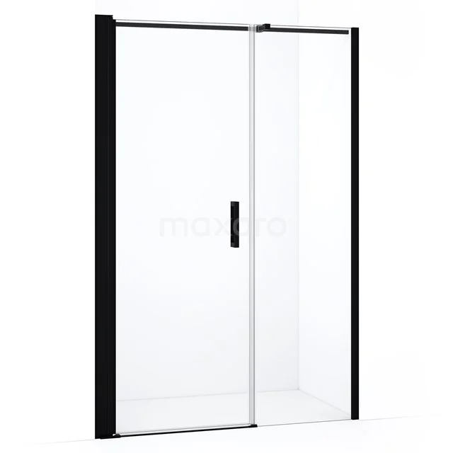 Diamond Shower door | 120 cm Matte black Clear glass Pivot door DDC107051310MBN