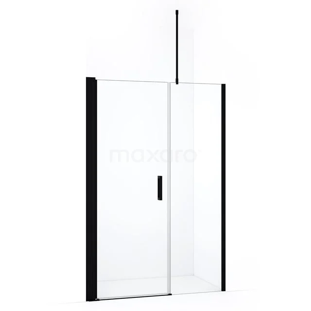 Diamond Douchedeur | 140 cm Mat zwart Helder glas Draaideur DDC108061710MBN