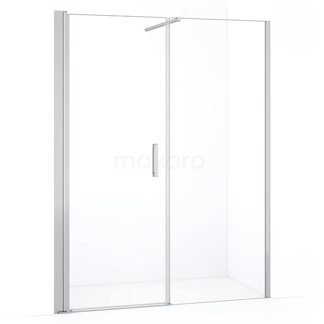 Diamond Shower door | 150 cm Chrome Clear glass Pivot door DDC107081110CN