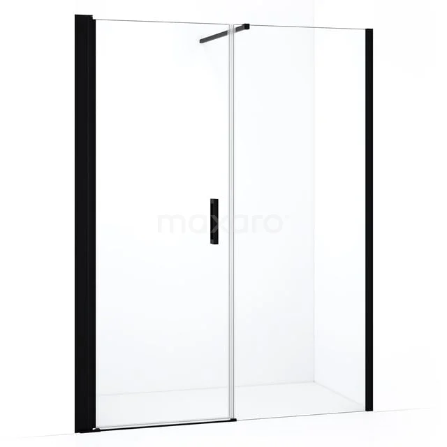 Diamond Douchedeur | 150 cm Mat zwart Helder glas Draaideur DDC108071110MBN