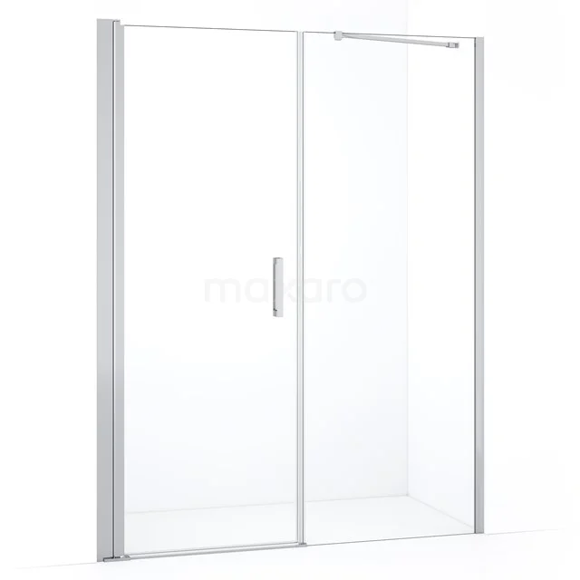 Diamond Shower door | 150 cm Chrome Clear glass Pivot door DDC107081210CN