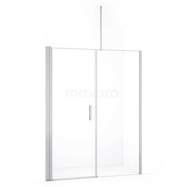 Diamond Shower door | 150 cm Chrome Clear glass Pivot door DDC107081710CN