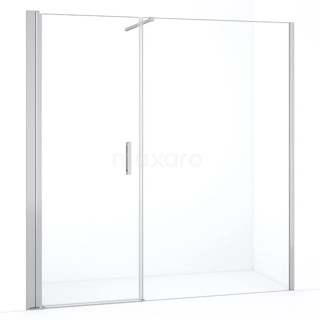 Diamond Duschtür | 190 cm Chrom Klarglas Drehtür DDC108111110CN Glas Duschwand mit Schiebetür, metallischem Haltegriff und minimalistischem Design, ideal für ein modernes Badezimmer.