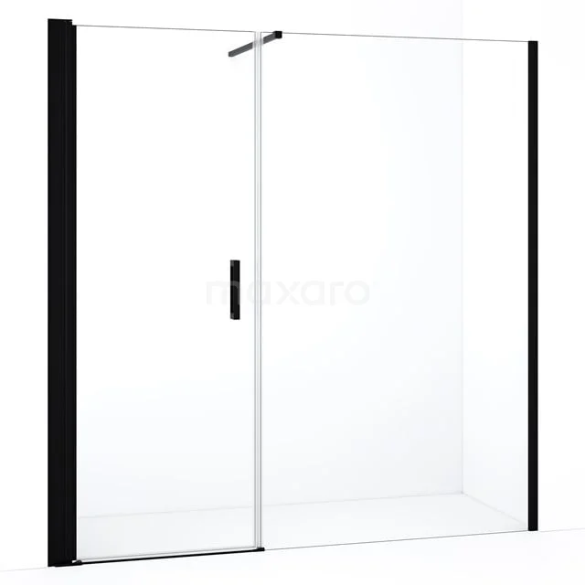 Diamond Douchedeur | 190 cm Mat zwart Helder glas Draaideur DDC108111110MBN