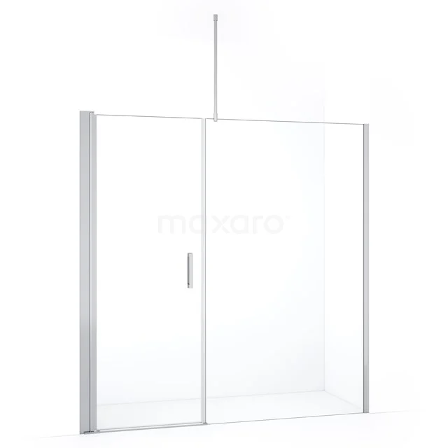 Diamond Shower door | 200 cm Chrome Clear glass Pivot door DDC108121710CN