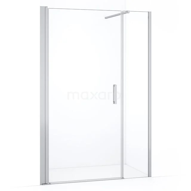 Diamond Duschtür | 130 cm Chrom Klarglas Drehtür DDC109041110CN Glasene Duschtür mit silberfarbenem Aluminiumrahmen, elegantes Design, ideal für moderne Bäder.