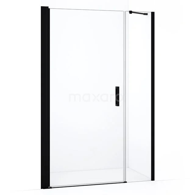 Diamond Shower door | 130 cm Matte black Clear glass Pivot door DDC109041210MBN