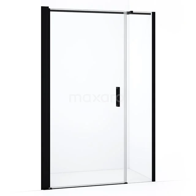 Diamond Douchedeur | 120 cm Mat zwart Helder glas Draaideur DDC108041310MBN