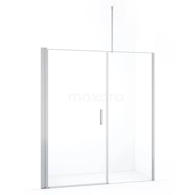 Diamond Duschtür | 180 cm Chrom Klarglas Drehtür DDC110081710CN Glas Duschwand mit Schiebetür, rahmenloses Design in Klarglas, Aluminium Profil, ideal für ein modernes Badezimmer.