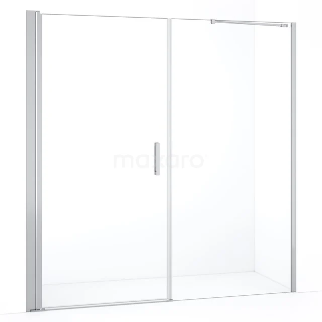 Glas Duschwand mit Schiebetür, Klarglas und Aluminium Profil, ideal für eine moderne Badezimmer Einrichtung.