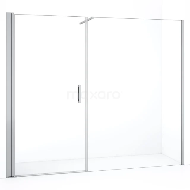 Diamond Shower door | 240 cm Chrome Clear glass Pivot door DDC110141110CN