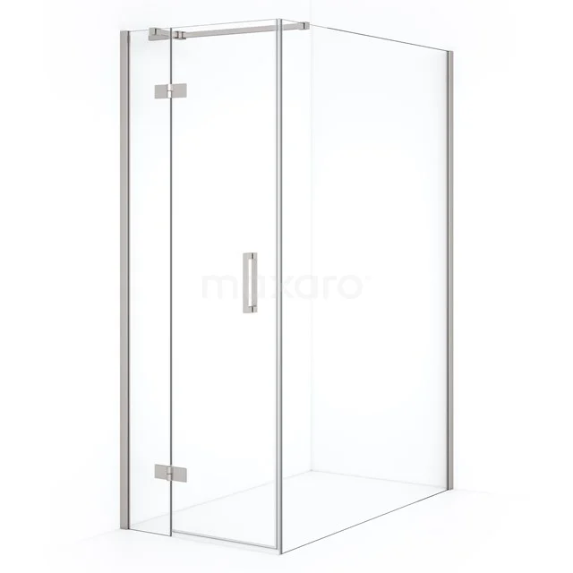 Diamond Shower enclosure | 140x80 cm Stainless steel Clear glass Pivot door Rectangle CDB213514310BR