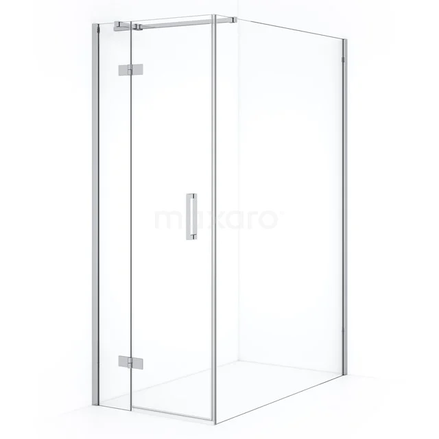 Diamond Shower enclosure | 140x80 cm Chrome Clear glass Pivot door Rectangle CDB213514310C