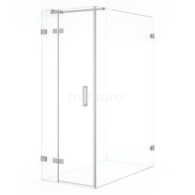 Diamond Douchecabine | 140x80 cm Rvs Helder glas Draaideur Rechthoek CDB213514320BR